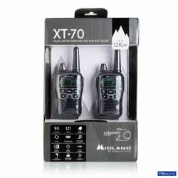 Kit 2 walkies XT70 Midland PMR 8 CH vox control bateria y cargador USB
