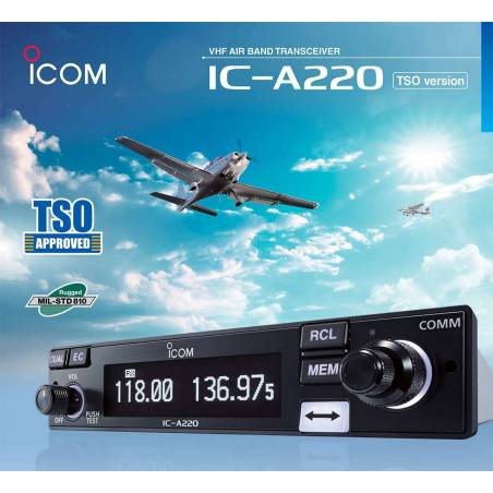 Icom IC-A220 emisora banda aérea con TSO